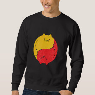 Moletom Gatos Engraçado Engraçado Hilário Yin Yang Chubby
