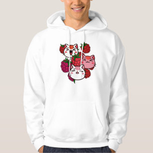 Moletom Gatos Kawaii Fofos com Frambosas