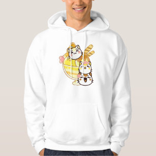 Moletom Gatos Kawaii Fofos com Sundae de Sorvete Gigante