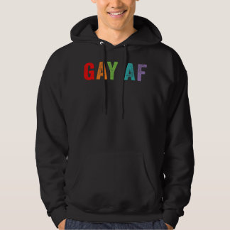 Moletom Gay AF Rainbow Quer Orgulho gay com Citação Dizend