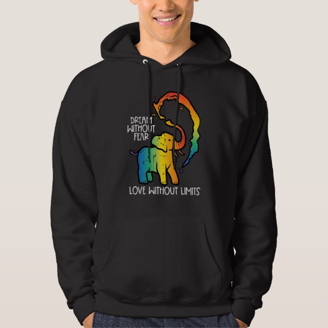 Moletom Gay Elephant Dream Without Fear Rainbow Pride Lgbt (Frente)