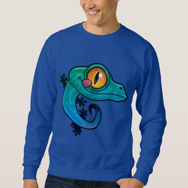 Moletom Gecko de Cartoons Coloridos Bonitos (Frente)