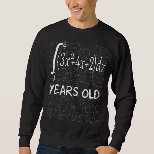 Moletom Geek Matemático 53 Anos 53 Anos Aniversário Integr (Frente)