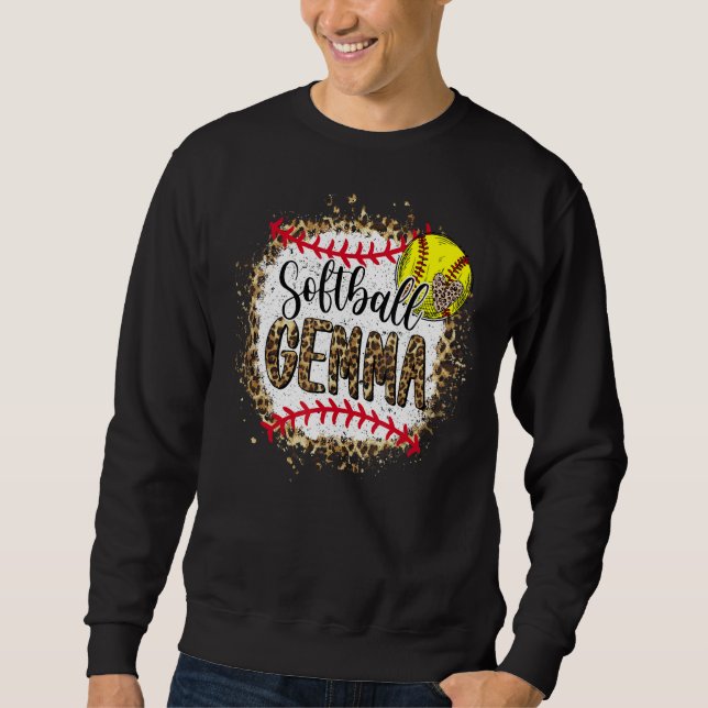 Moletom Gemma de Softball - Jogo de Dia de as mães Branque (Frente)