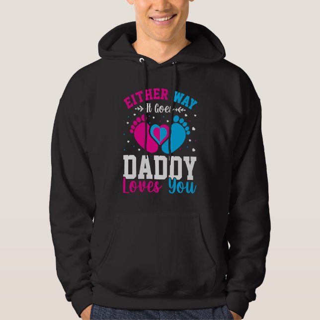 Moletom Gender Announcement  Either Way it Goes Daddy Love (Frente)