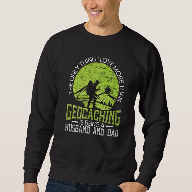 Moletom Geocaching Husband E Pai Geocacher C (Frente)