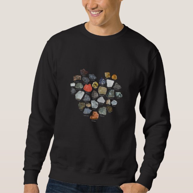 Moletom Geologia Ores Minerais Gemas E Cristais Rock Colle (Frente)