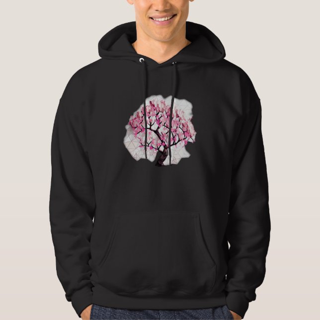 Moletom Geometric Blossoming Tree of Renewal Cherry Blosso (Frente)