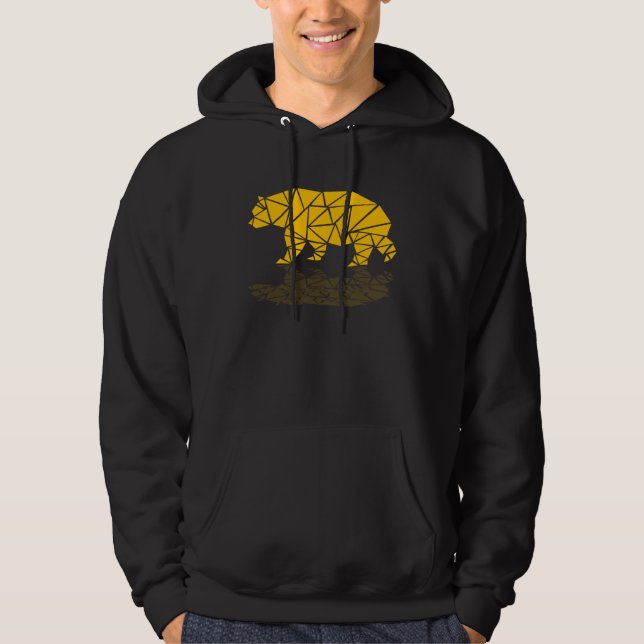 Moletom Geometric Fractal Pattern Shapes Bear Animal (Frente)