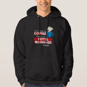 Moletom Gerente de Hotel & Apreciação de Café Frase Raglan