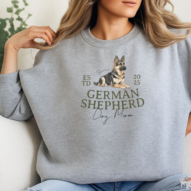 Moletom German shepherd da mãe do Cachorro Retrato Pet Per (Elevate your party apparel with this Custom Pet Portrait Dog Mom Shepherd sweatshirt sweatshirt! )