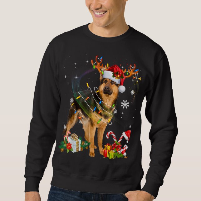 Moletom German shepherd de natal, Nabo Nabo Nadado (Frente)
