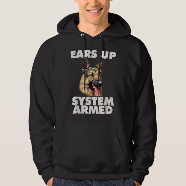 Moletom German Shepherd Ears Up System Armed German Shephe (Frente)