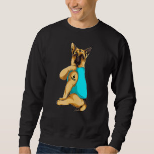 Moletom German shepherd Eu Amo Mamãe Tatuagem Roupa Cachor