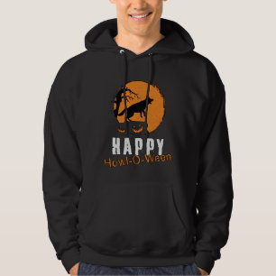 Moletom German shepherd Happy Howl-O-Ween Vintage Engraçad