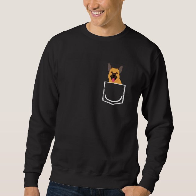 Moletom German Shepherd In Pocket  Peeking Dog (Frente)