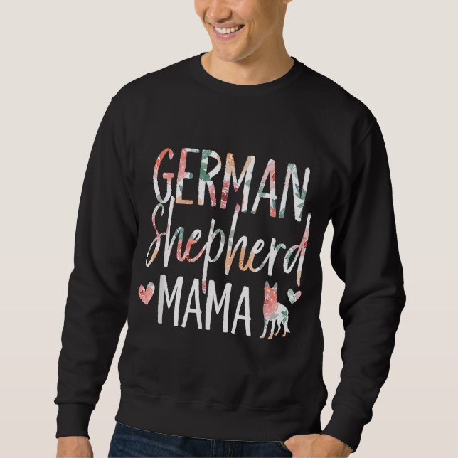 Moletom German shepherd Mama Dog Lover para o dono da mãe  (Frente)