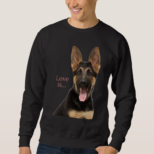 Moletom German shepherd Shepard Cachorro Mãe Pai Pet (Frente)