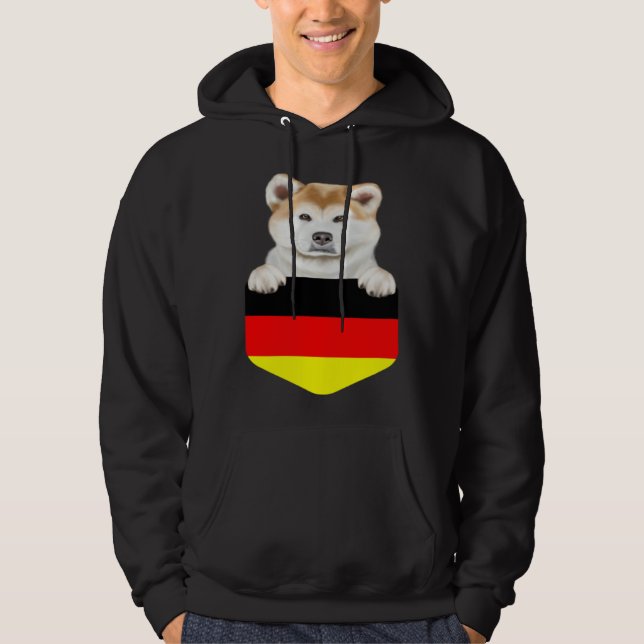 Moletom Germany Flag Akita Dog In Pocket (Frente)