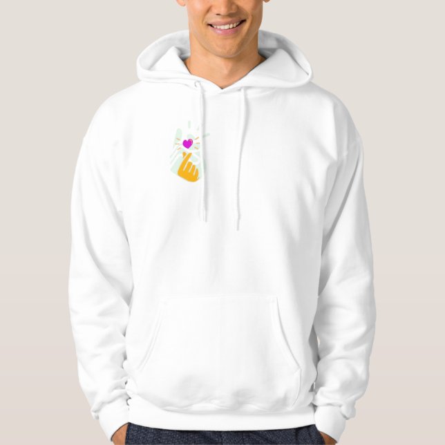 Moletom Gesto de Amar e Apoio Design de Hoodie Unisex (Frente)