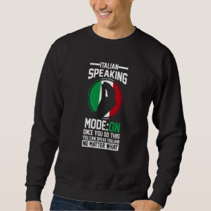 Moletom Gesto Italiano Bandeira Itália Modo De Voz Italian