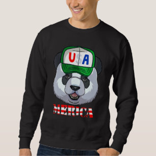 Moletom Giant Panda Bear Merica 4º De Julho Bandeira Ameri