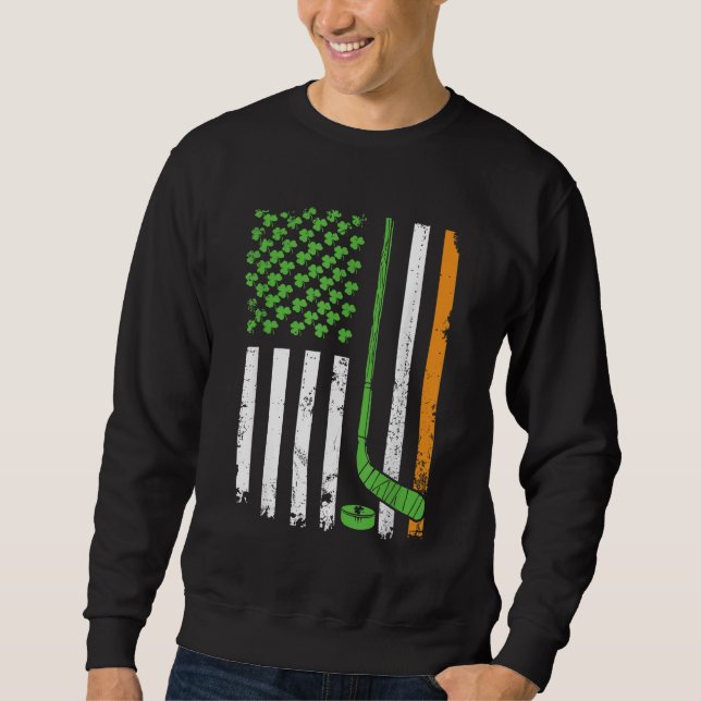 Moletom Gif de Patrick, Rua de Hóquei na Bandeira da Améri (Frente)
