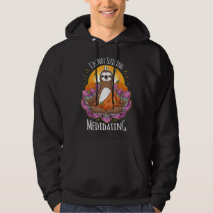 Moletom Gif de preguiça meditando não dormindo mindfulness
