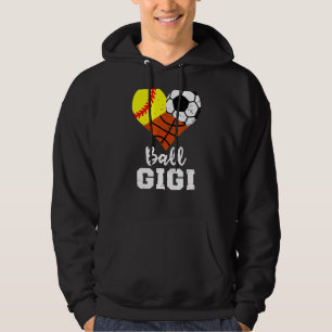 Moletom Gigi de bola gigi de coração Gigi de bola de basqu