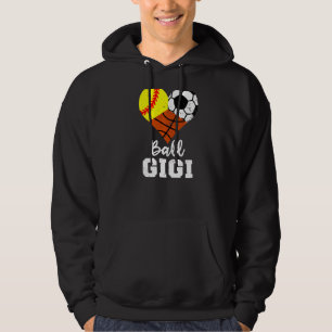 Moletom Gigi de bola gigi de coração Gigi de bola de basqu