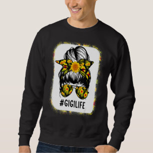 Moletom Gigi Life Branqueada Com Sunflower Messaging Bun