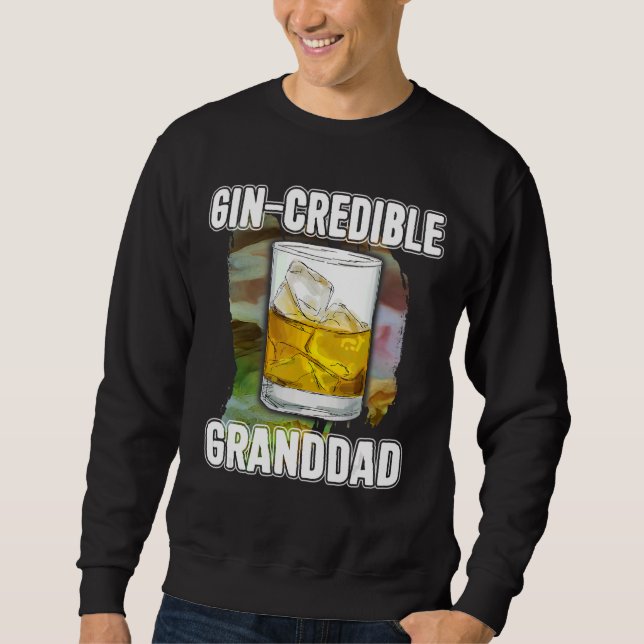 Moletom Gin Credibile Dia de os pais Vovô Beber (Frente)