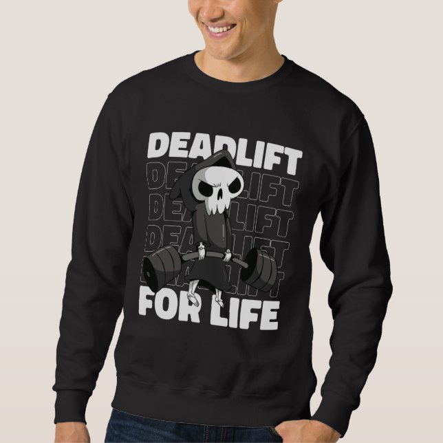 Moletom Ginásio de Levantamento de Peso Deadlift for Life (Frente)