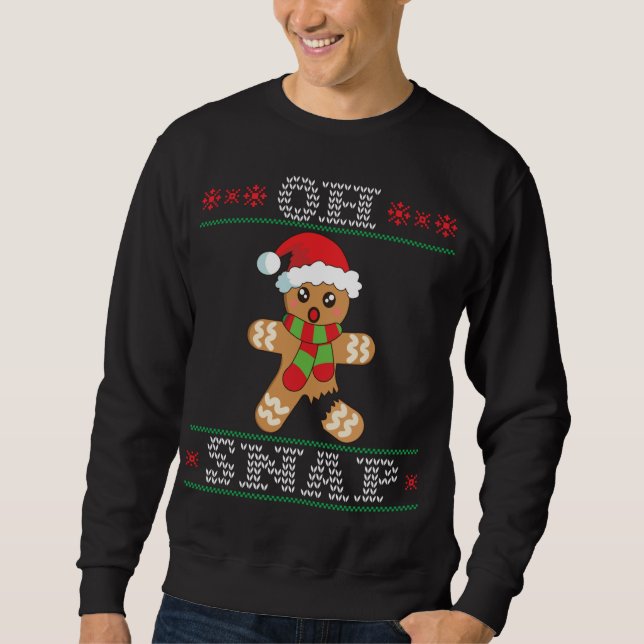 Moletom Gingercake Man Oh Snap Christmas Ufly Sweater (Frente)