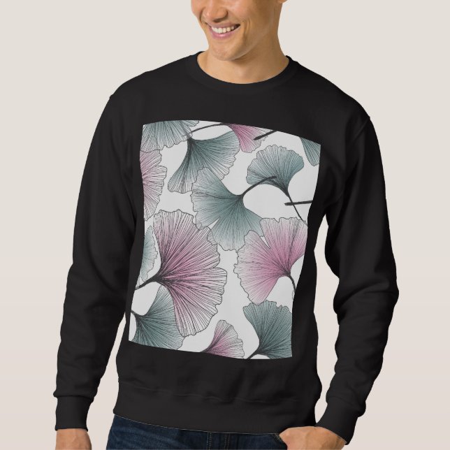Moletom Gingko Biloba desenhada à mão. (Frente)