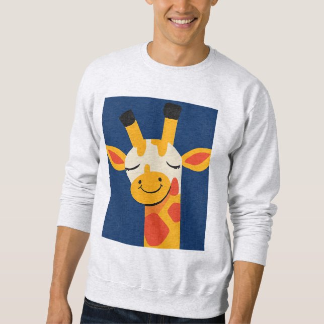 Moletom Girafa Charmante Sorridente - Retrato alegre (Frente)