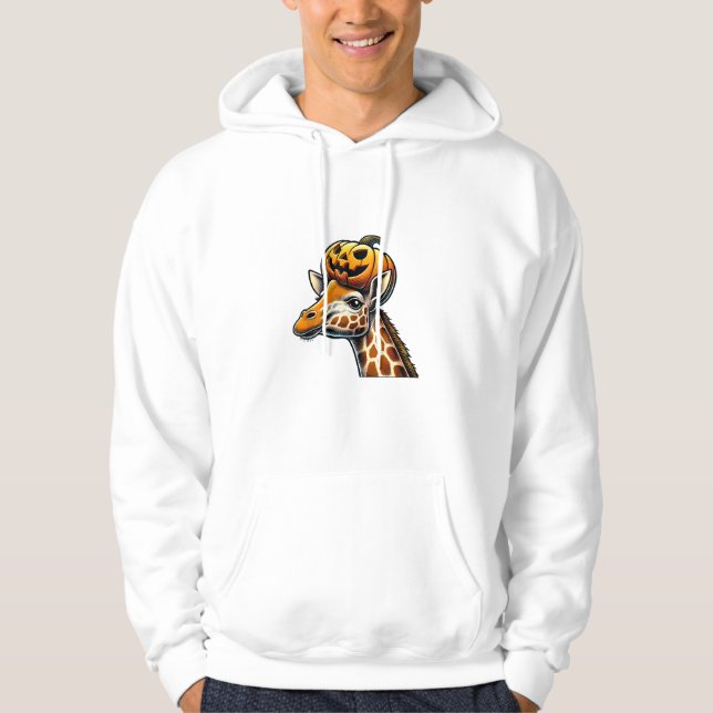 Moletom Girafa com Design do Dia das Bruxas de Pumpkin (Frente)