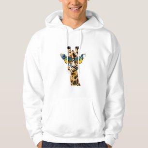 Moletom girafa de óculos de sol com óculos de sol
