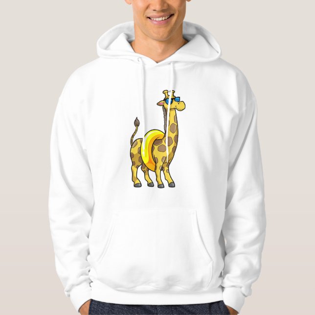 Moletom Girafa na praia com Natação e óculos de sol (Frente)
