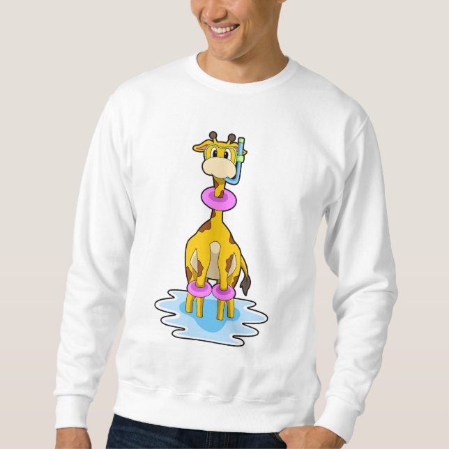 Moletom Girafa Nadando com anel de Natação (Frente)