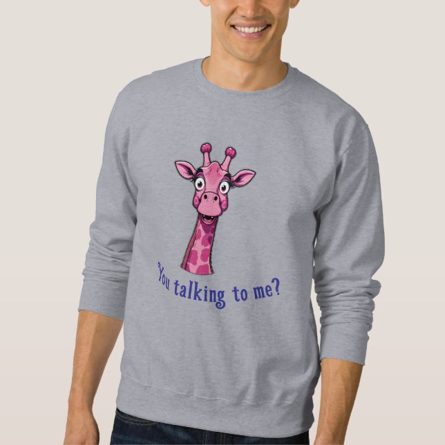 Moletom Girafa rosa-branca surpreendida (Frente)