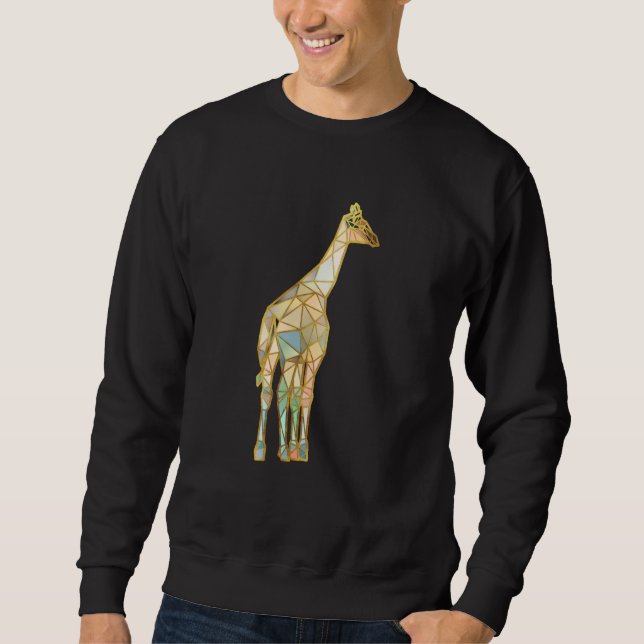 Moletom Giraffe Behind Geometric Lines (Frente)