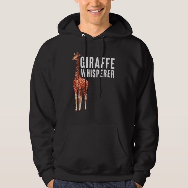 Moletom Giraffe Whisperer Cute Animal Quote Art Design (Frente)