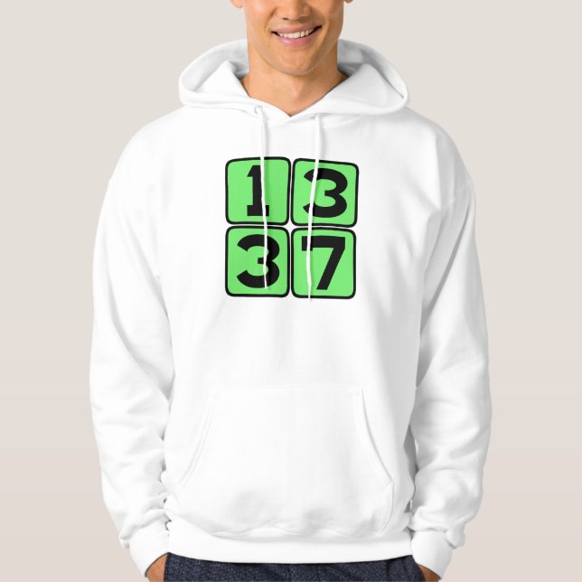 Moletom gíria de meme de internet 1337 Leet Leetspeak Elee (Frente)