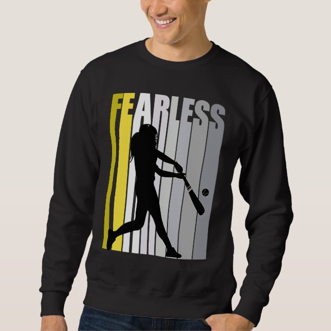 Moletom Girls Baseball Fierce Courage Strong Fierce Graphi (Frente)