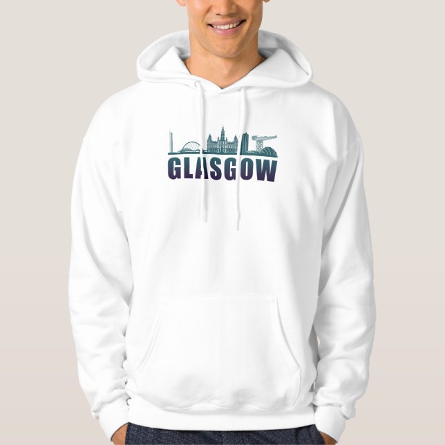 Moletom Glasgow Cidade Cityscape Skyline Funny Idea (Frente)