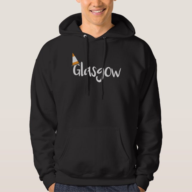 Moletom Glasgow Scotland Orange Traffic Cone Hat (Frente)