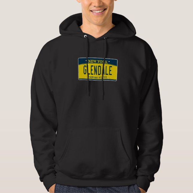 Moletom Glendale Queens Ny New York License Plate (Frente)