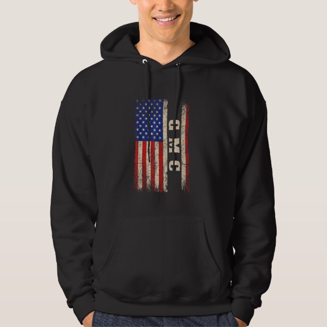 Moletom GMC Last Name Shirt GMC Name American Flag (Frente)