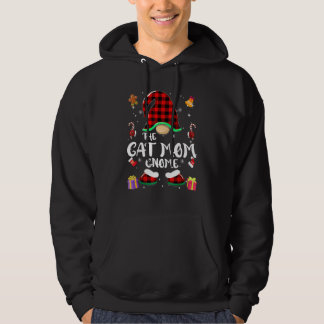Moletom Gnome da Mamãe de Gato Xadrez de Búfalo Vermelho F